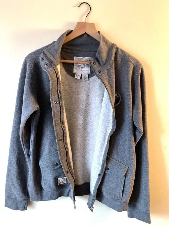 Buffalo Sabres Old Time Hockey Newburyport Jacket Gray NHL Women’s Large - Picture 8 of 9